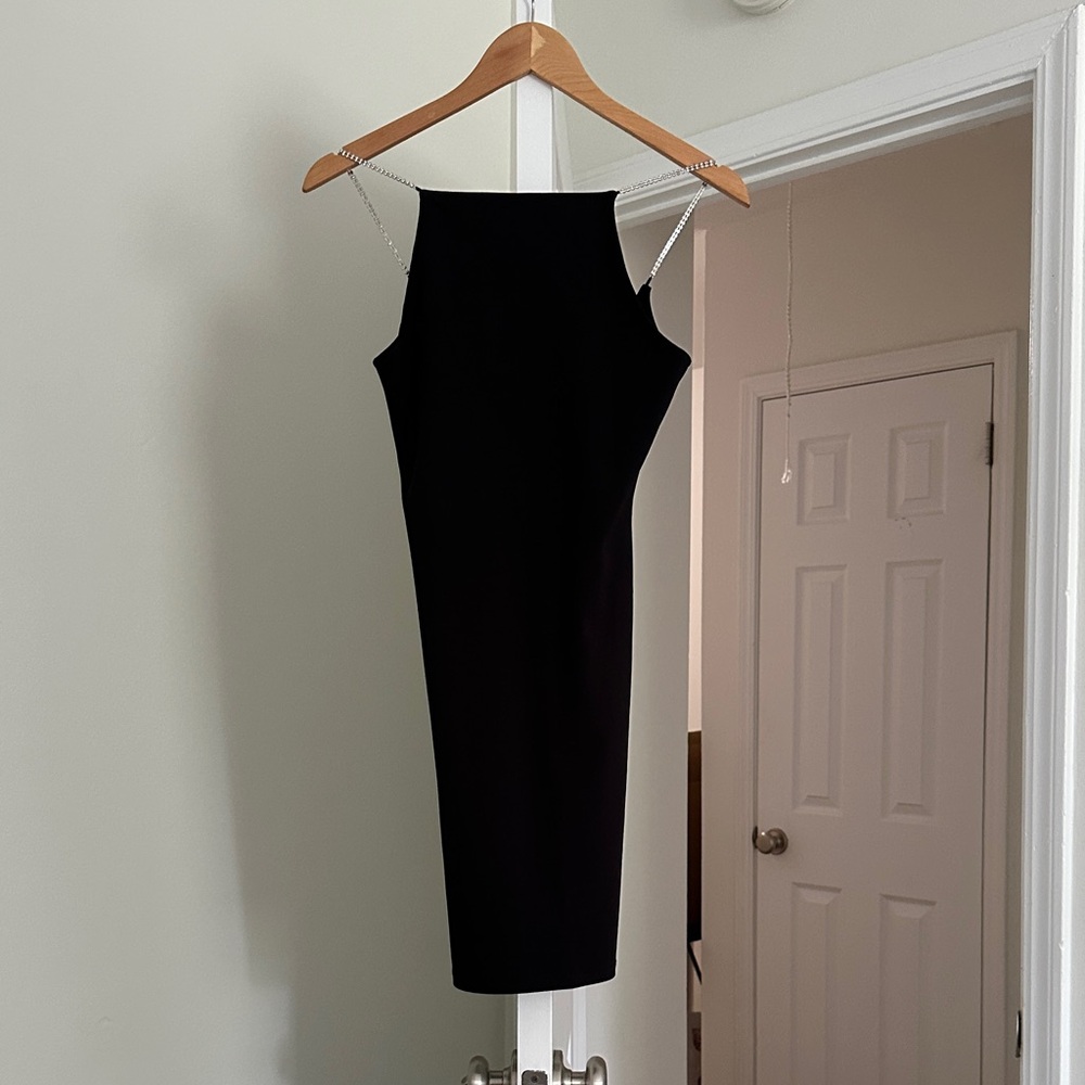 H&M Black Dress with Silver Straps